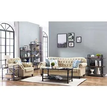 Stylish O&K FURNITURE Vintage Industrial Bookcase