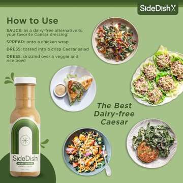 Miso Caesar Dressing (Pack of 3) – Seed Oil Free Salad Dressing Made w/Avocado Oil – Refined Sugar Free, Dairy & Gluten Free Dip & Marinade – Paleo Honey Mustard Dressing for Dips, Sauces - SideDish