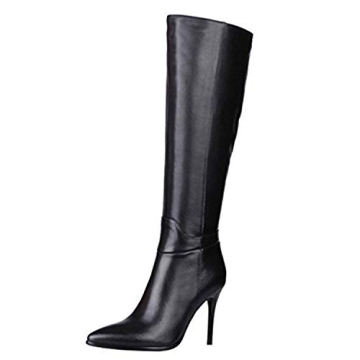 Dance&Style Women's Leather Boots - Stunning Knee High Stilettos