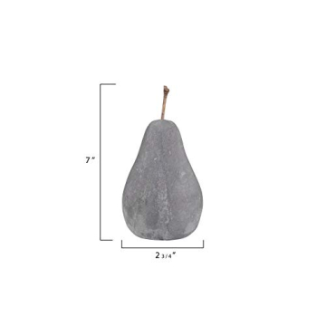 Creative Co-Op Grey Cement Pear Decoration for Home