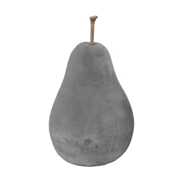 Creative Co-Op Grey Cement Pear Decoration for Home