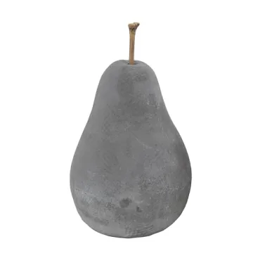 Creative Co-Op Grey Cement Pear Decoration for Home