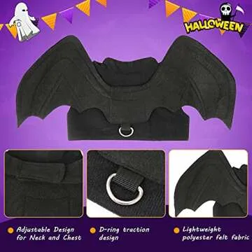 RYPET Bat Wings Pet Costume Perfect for Halloween