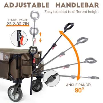 TIMBER RIDGE Collapsible Wagon Cart for All Your Needs