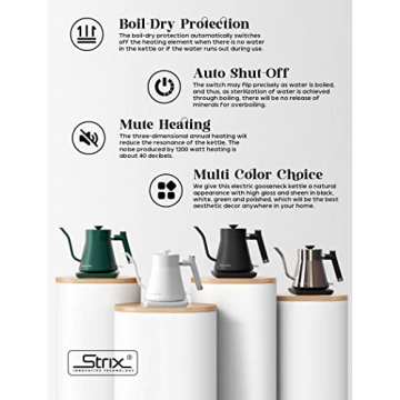 ECORELAX Gooseneck Electric Kettle for Coffee and Tea