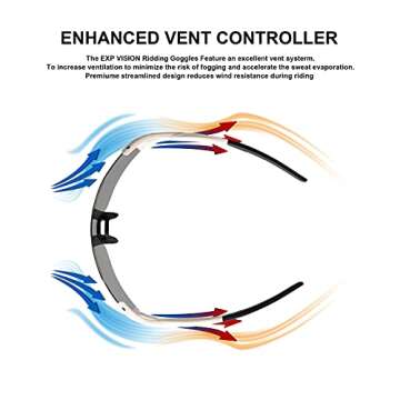 EXP VISION Polarized Cycling Glasses, UV 400 Sports Sunglasses Biking Goggles Running Hiking Golf Fishing Driving (Pink)