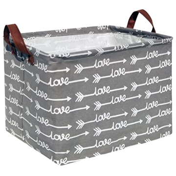 HIYAGON Love Basket Baby Boy Basket Gift Basket Empty Cute Toy Storage Bin Organizer Box Rectangular...