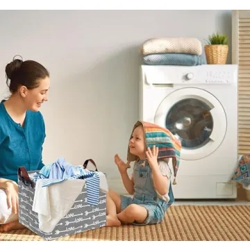 HIYAGON Love Basket Cute Toy Storage Bin for Kids