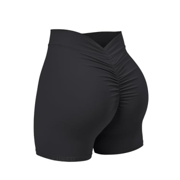 YEOREO Daze Workout Shorts Womens Scrunch Butt Gym Shorts for Women V Back Booty Butt Lifting Biker ...