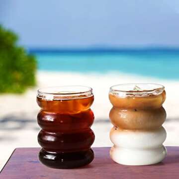 Jlong Creative Glass Cup Vintage Drinking Glasses Entertainment Dinnerware Glassware Beverage Cups f...