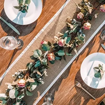 CEWOR Eucalyptus Garland Pack for Weddings and Home Decor