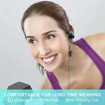 mucro Wired Earbuds Sport Headphones with Over Ear Hooks Sweatproof in Ear Running Earphones for Wor...