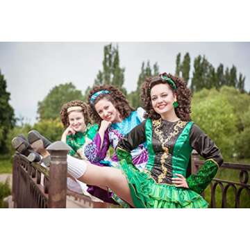 St. Patrick's Day Earrings for Women,Irish Shamrock Acrylic Dangle Earrings, Green Hat Clover Horseshoe Drop Earrings for Irish Festival (A)