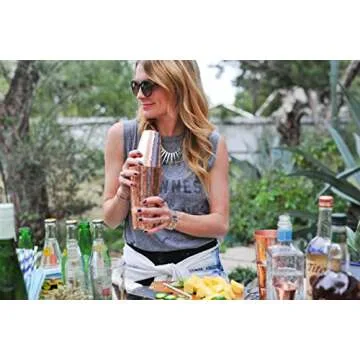 Sertodo Copper Boston Maraka Cocktail Shaker Set - Handcrafted Elegance