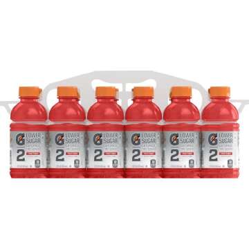 Gatorade G2 Thirst Quencher Sports Drink, Fruit Punch Flavor, 12oz Bottle, 12 Pack, Low-Calorie Elec...