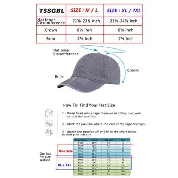 TSSGBL Vintage Cotton Washed Adjustable Baseball Caps Distressed Soft Ball Cap Men Women Unstructured Low Profile Plain Blank Dad Hat Wine Red