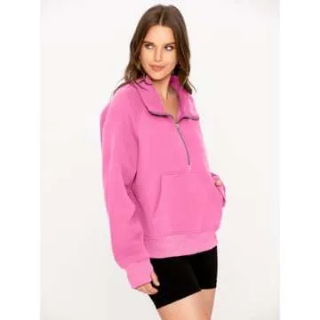 Glamaker Half Zip Fleece Sweatshirt - Trendy Winter Style