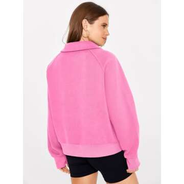 Glamaker Half Zip Fleece Sweatshirt - Trendy Winter Style