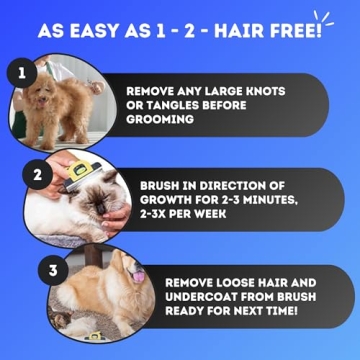 DakPets Deshedding Brush for Cats and Dogs - Reduces Shedding