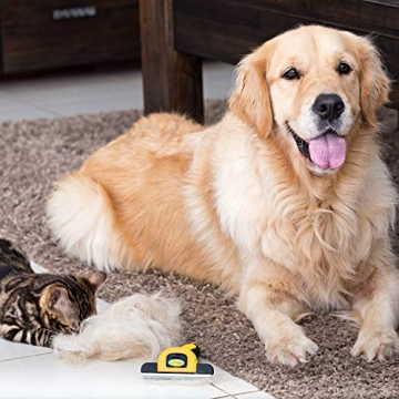 DakPets Deshedding Brush for Cats and Dogs - Reduces Shedding