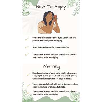 Tatsat Ayurvedic Herbal Kajal - Natural Eye Care Made with Herbs