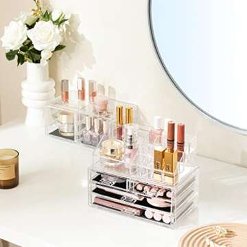 HBlife Acrylic Makeup Storage Organizer with 6 Drawers