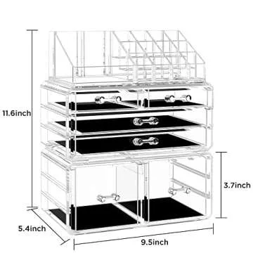 HBlife Acrylic Makeup Storage Organizer with 6 Drawers