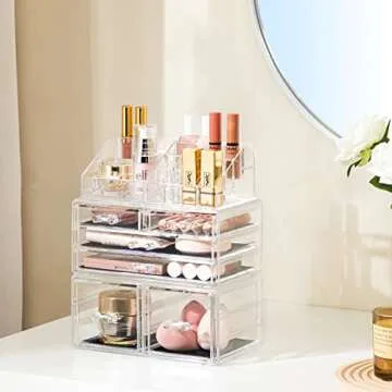 HBlife Acrylic Makeup Storage Organizer with 6 Drawers