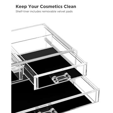 HBlife Acrylic Makeup Storage Organizer with 6 Drawers