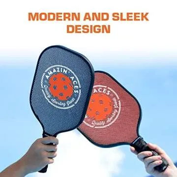 Amazin' Aces Carbon Fiber Pickleball Paddle Set in Blue and Pink - 2 Pickleball Rackets with Carbon ...