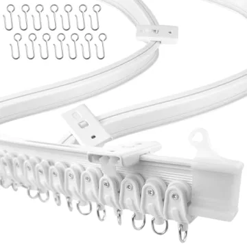 UrbanRed Flexible Ceiling Curtain Track System 9.8FT - Adaptable PVC Track for Easy Installation