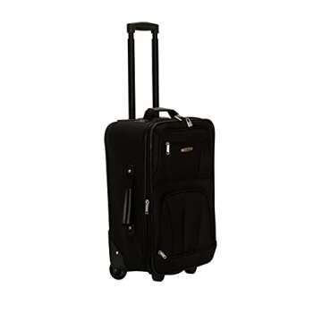 Rockland Fashion Softside Upright Luggage Set, Expandable, Black, 2-Piece (14/19)