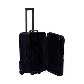 Rockland Fashion Softside Upright Luggage Set, Expandable, Black, 2-Piece (14/19)