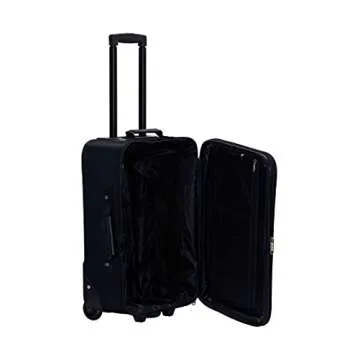 Rockland Fashion Softside Upright Luggage Set, Expandable, Black, 2-Piece (14/19)