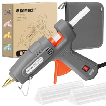 RoMech Dual Temperature Hot Glue Gun - Crafting Essential with Case