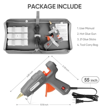 RoMech Glue Gun with Dual Power and Storage Case