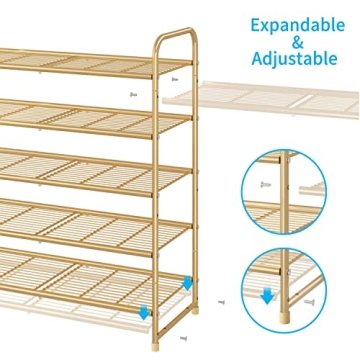 Simple Trending Shoe Rack 5-Tier Stackable Storage Solution