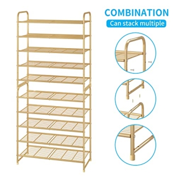 Simple Trending Shoe Rack 5-Tier Stackable Storage Solution