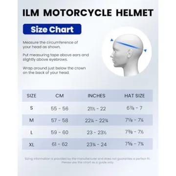 ILM Full Face Motorcycle Helmet with 2 Visors and Scarf