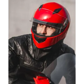 ILM Full Face Motorcycle Helmet with 2 Visors and Scarf