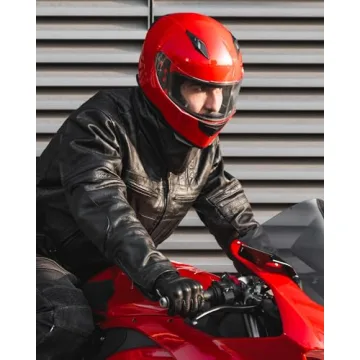 ILM Full Face Motorcycle Helmet with 2 Visors and Scarf