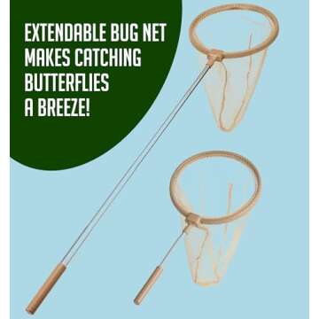 Montessori Mama Kids' Bug Catching Kit - Complete Insect Exploration Set with Habitat, Extendable Ne...