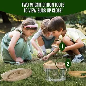 Montessori Mama Kids' Bug Catching Kit - Complete Insect Exploration Set with Habitat, Extendable Net, Magnifying Tools & Carry Strap - Educational Outdoor Adventure Gift