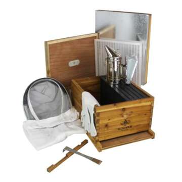 Wax-Coated 10 Frame Beehive - Starter Kit Starter Kit With 5 Frames