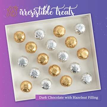 Astor Chocolate Hazelnut Vegan Truffle Box, 18 piece Belgian Chocolate Gift Set, Gourmet Non Dairy C...