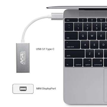 Allsmartlife USB C to Mini DisplayPort Adapter for 4K