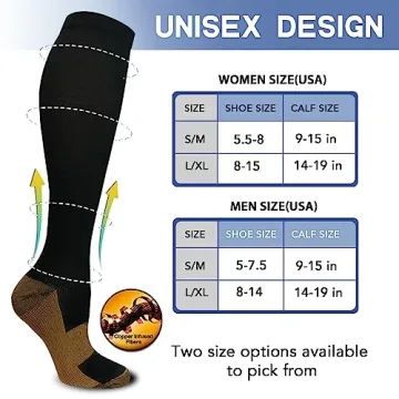 Graduated Copper Compression Socks Enhance Circulation and Comfort