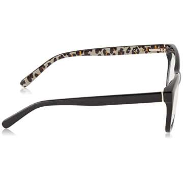 Kate Spade New York womens Kate Spade Female Optical Style Dollie Reading Glasses, Black Leopard/Demo Lens, 53mm 15mm US