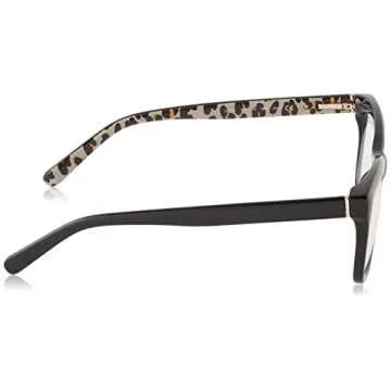 Kate Spade New York womens Kate Spade Female Optical Style Dollie Reading Glasses, Black Leopard/Demo Lens, 53mm 15mm US