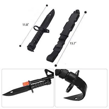 Ciyuhome Tactical Rubber Knife for Safe Outdoor Play and Cosplay
